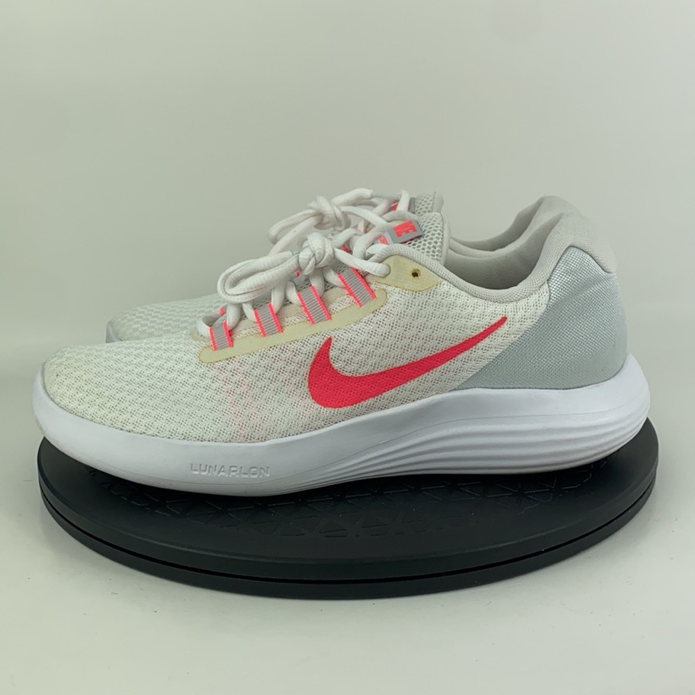 Nike Lunarconverge White/Pink Athletic Running Shoes 852469-101 Women's Size 9 - Picture 8 of 12